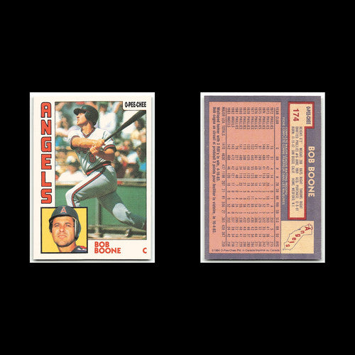 Bob Boone #174 1984 O-Pee-Chee California Angels Baseball Card MLB NM