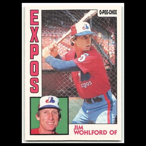 Jim Wohlford #253 1984 O-Pee-Chee Montreal Expos Baseball Card MLB NM