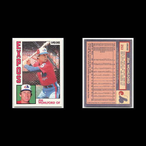 Jim Wohlford #253 1984 O-Pee-Chee Montreal Expos Baseball Card MLB NM