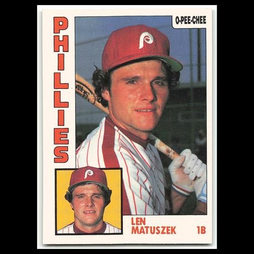 Len Matuszek #275 1984 O-Pee-Chee Philadelphia Phillies Baseball Card MLB NM
