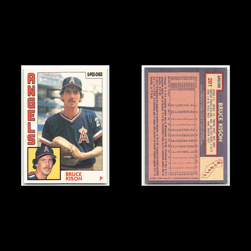 Bruce Kison #201 1984 O-Pee-Chee California Angels Baseball Card MLB NM