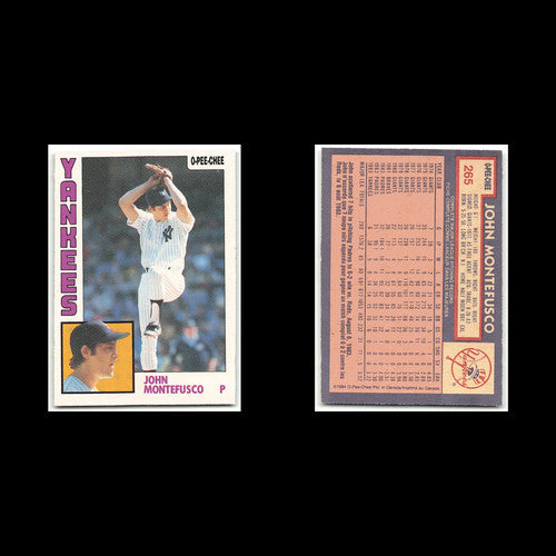 John Montefusco #265 1984 O-Pee-Chee New York Yankees Baseball Card MLB NM