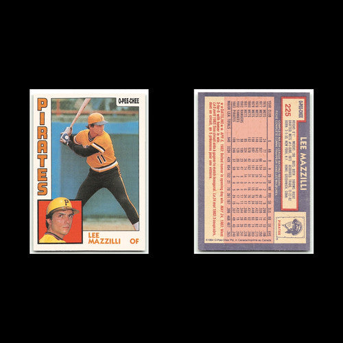 Lee Mazzilli #225 1984 O-Pee-Chee Pittsburgh Pirates Baseball Card MLB NM