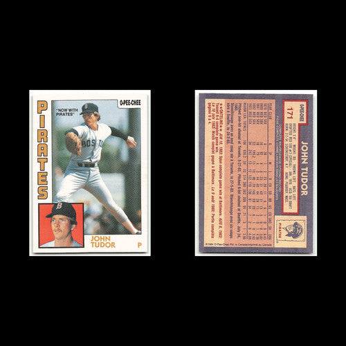 John Tudor #171 1984 O-Pee-Chee Pittsburgh Pirates Baseball Card MLB NM
