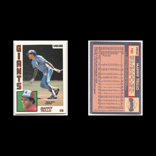 Manny Trillo #180 1984 O-Pee-Chee San Francisco Giants Baseball Card MLB NM