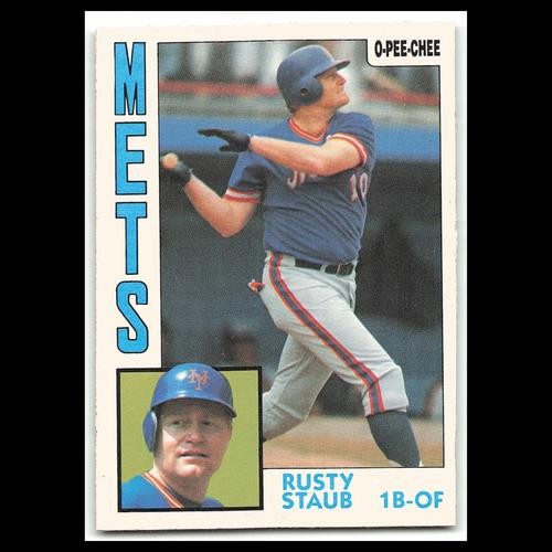 Rusty Staub #224 1984 O-Pee-Chee New York Mets Baseball Card MLB NM