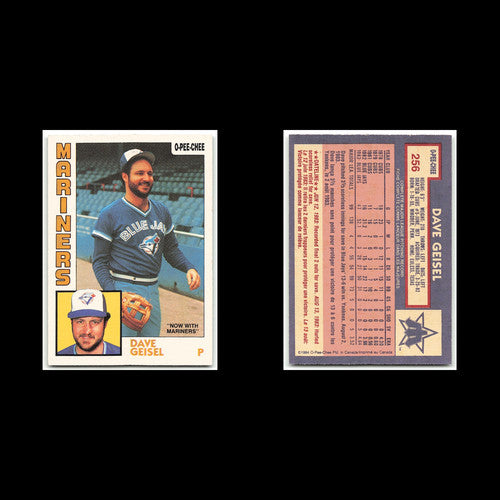 Dave Geisel #256 1984 O-Pee-Chee Seattle Mariners Baseball Card MLB NM
