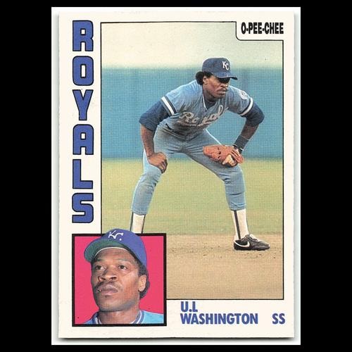 U.L. Washington #294 1984 O-Pee-Chee Kansas City Royals Baseball Card MLB NM