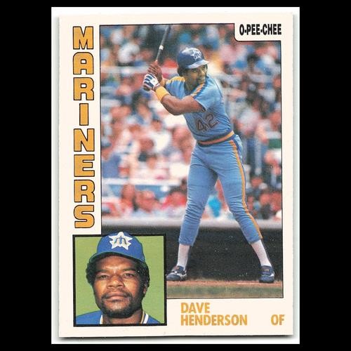 Dave Henderson #154 1984 O-Pee-Chee Seattle Mariners Baseball Card MLB NM