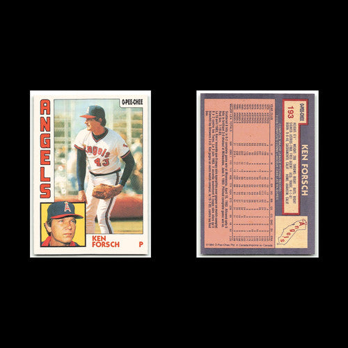 Ken Forsch #193 1984 O-Pee-Chee California Angels Baseball Card MLB NM