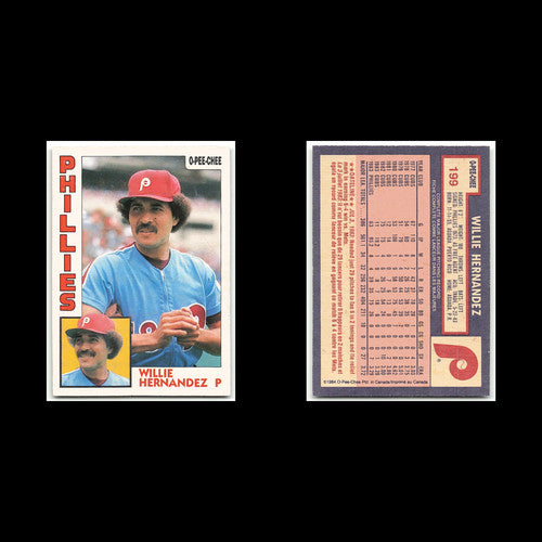Willie Hernandez #199 1984 O-Pee-Chee Philadelphia Phillies Baseball Card MLB NM
