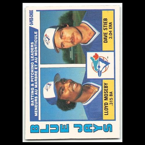 Blue Jays Team Leaders - Lloyd Moseby/Dave Stieb #289 1984 O-Pee-Chee Blue Jays
