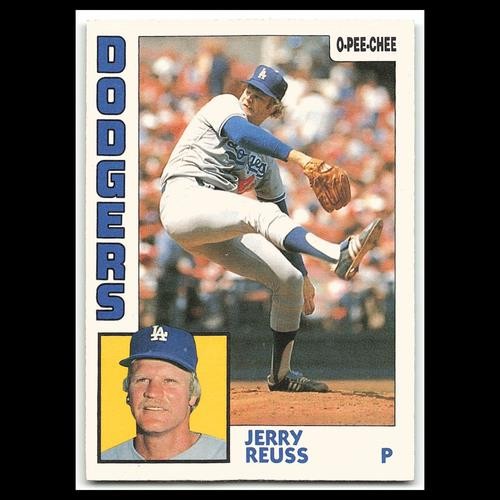 Jerry Reuss #170 1984 O-Pee-Chee Los Angeles Dodgers Baseball Card MLB NM
