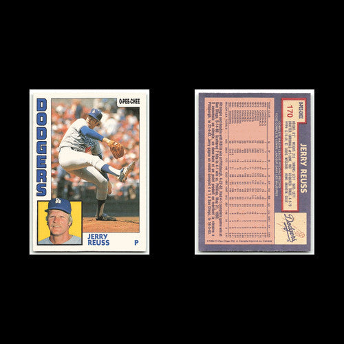 Jerry Reuss #170 1984 O-Pee-Chee Los Angeles Dodgers Baseball Card MLB NM