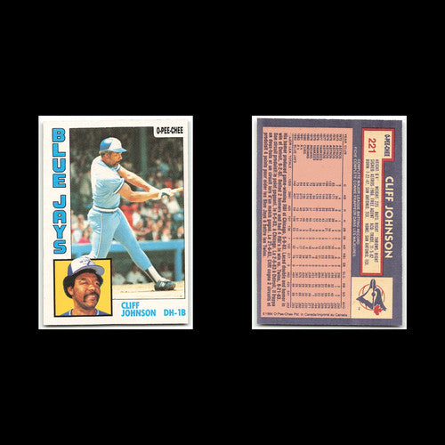 Cliff Johnson #221 1984 O-Pee-Chee Toronto Blue Jays Baseball Card MLB NM
