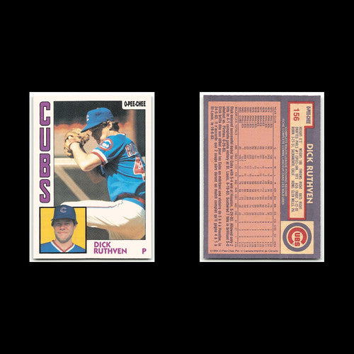 Dick Ruthven #156 1984 O-Pee-Chee Chicago Cubs Baseball Card MLB NM