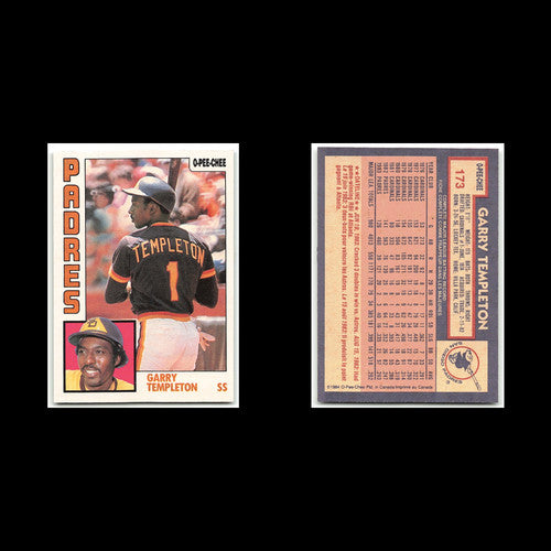 Garry Templeton #173 1984 O-Pee-Chee San Diego Padres Baseball Card MLB NM