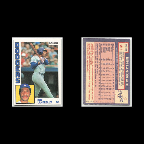 Ken Landreaux #216 1984 O-Pee-Chee Los Angeles Dodgers Baseball Card MLB NM