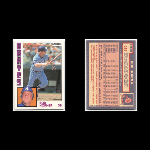 Bob Horner #239 1984 O-Pee-Chee Atlanta Braves Baseball Card MLB NM