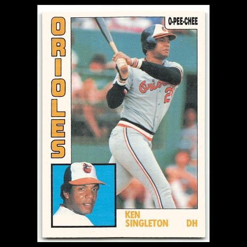 Ken Singleton #165 1984 O-Pee-Chee Baltimore Orioles Baseball Card MLB NM