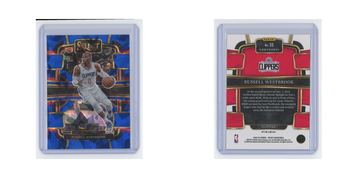 Russell Westbrook 2023 Panini Select #55 Los Angeles Clippers Basketball Card NM