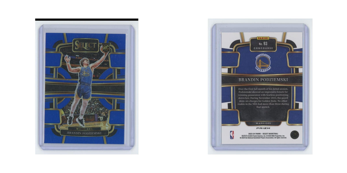 Brandin Podziemski Rookie 2023 Panini Select #93 Golden State Warriors NM