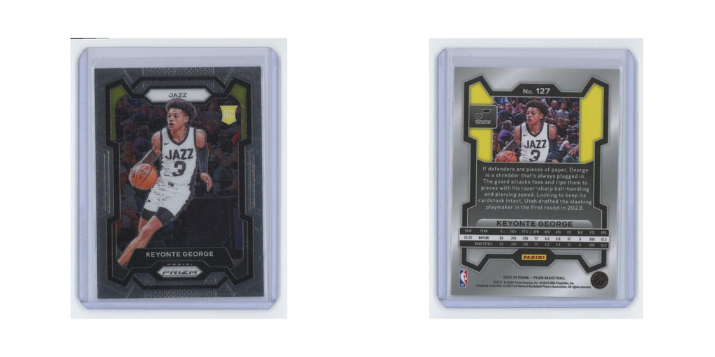 Keyonte George Rookie 2023 Panini Prizm #127 Utah Jazz Basketball Card NM
