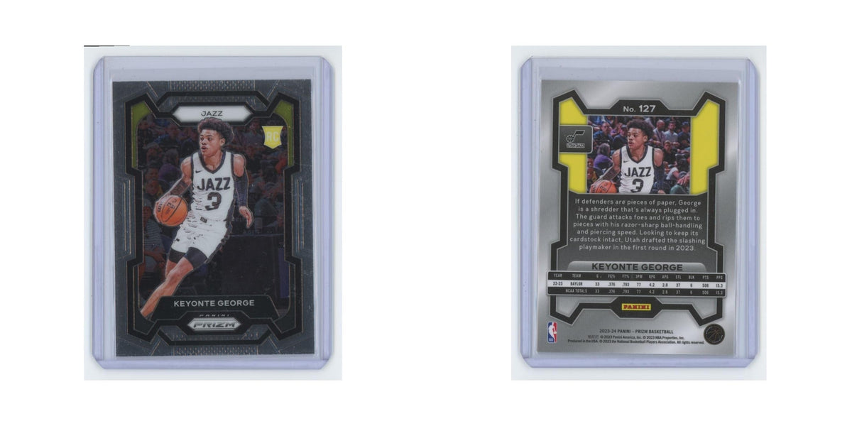 Keyonte George Rookie 2023 Panini Prizm #127 Utah Jazz Basketball Card NM
