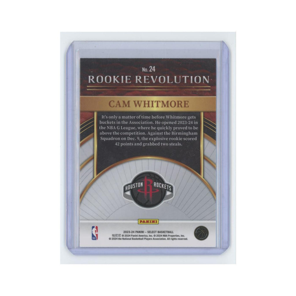 Cam Whitmore Rookie 2023 Panini Select #24 Houston Rockets Basketball Card NM