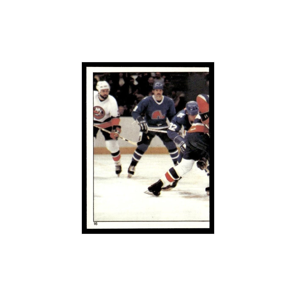 Stanley Cup Playoff Game Action 1982 Topps Stickers #16 Hockey Card EX