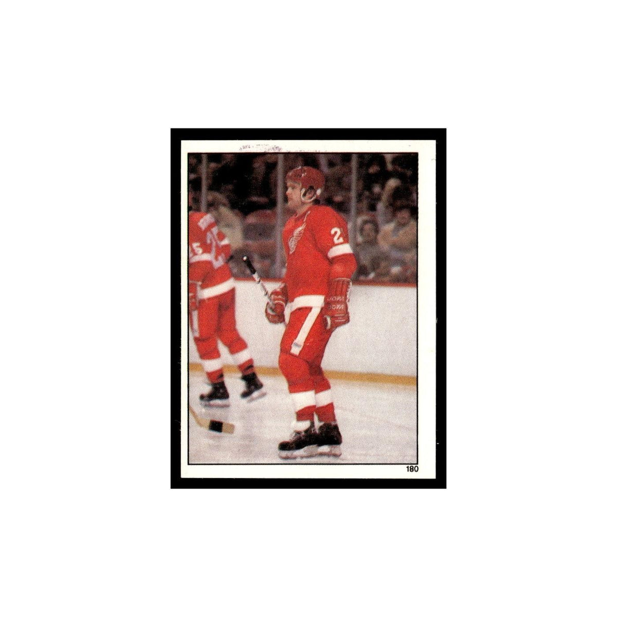 Reed Larson 1982 Topps Stickers #180 Detroit Red Wings Hockey Card EX