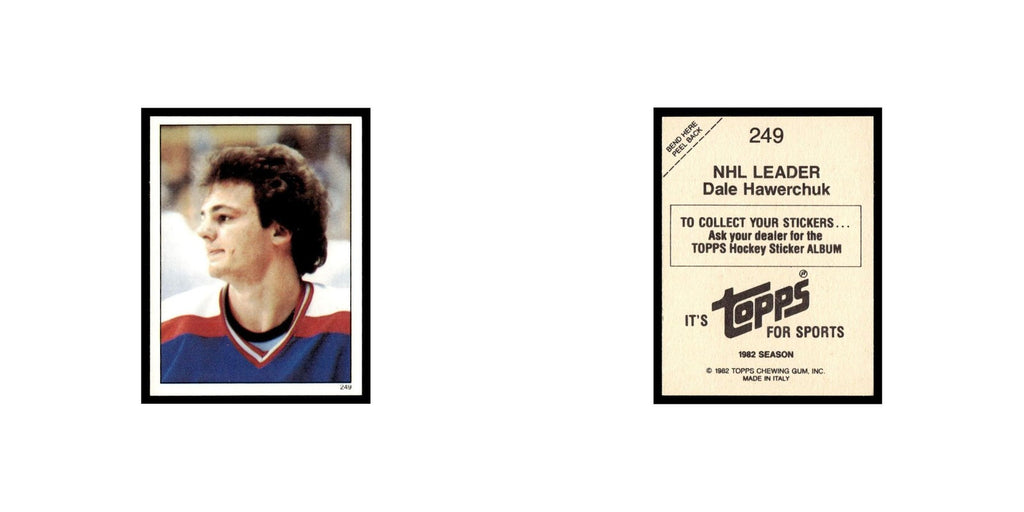 Dale Hawerchuk 1982 Topps Stickers #249 Winnipeg Jets Hockey Card EX