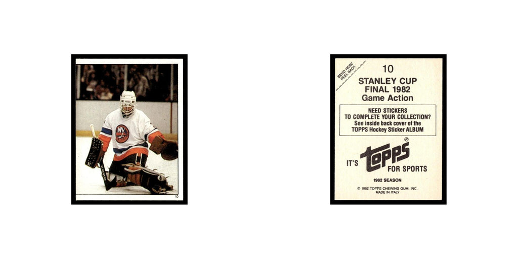 Stanley Cup Playoff Game Action 1982 Topps Stickers #10 Hockey Card EX