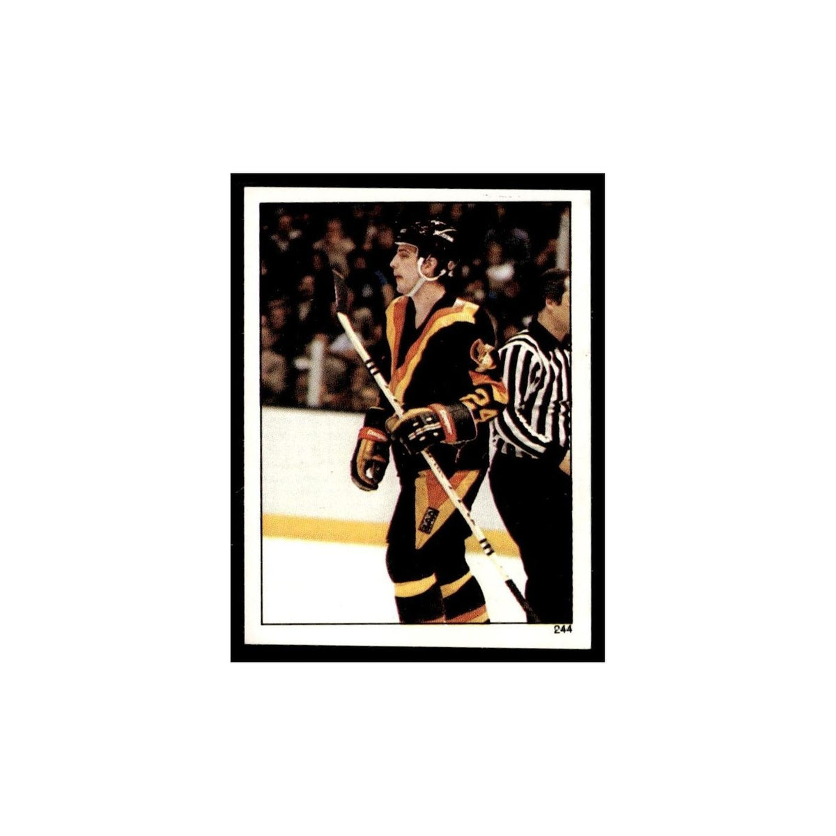 Curt Fraser 1982 Topps Stickers #244 Vancouver Canucks Hockey Card EX