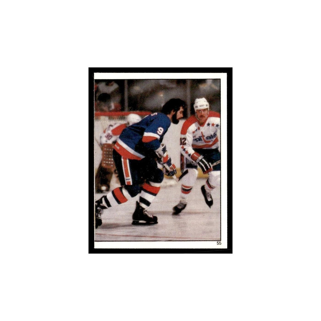 Clark Gillies 1982 Topps Stickers #55 New York Islanders Hockey Card EX