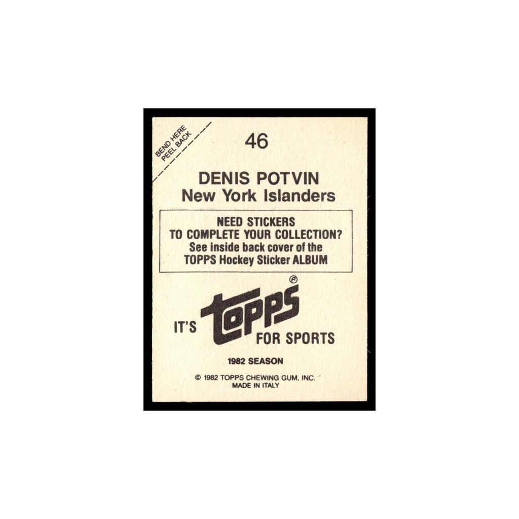 Denis Potvin 1982 Topps Stickers #46 New York Islanders Hockey Card EX