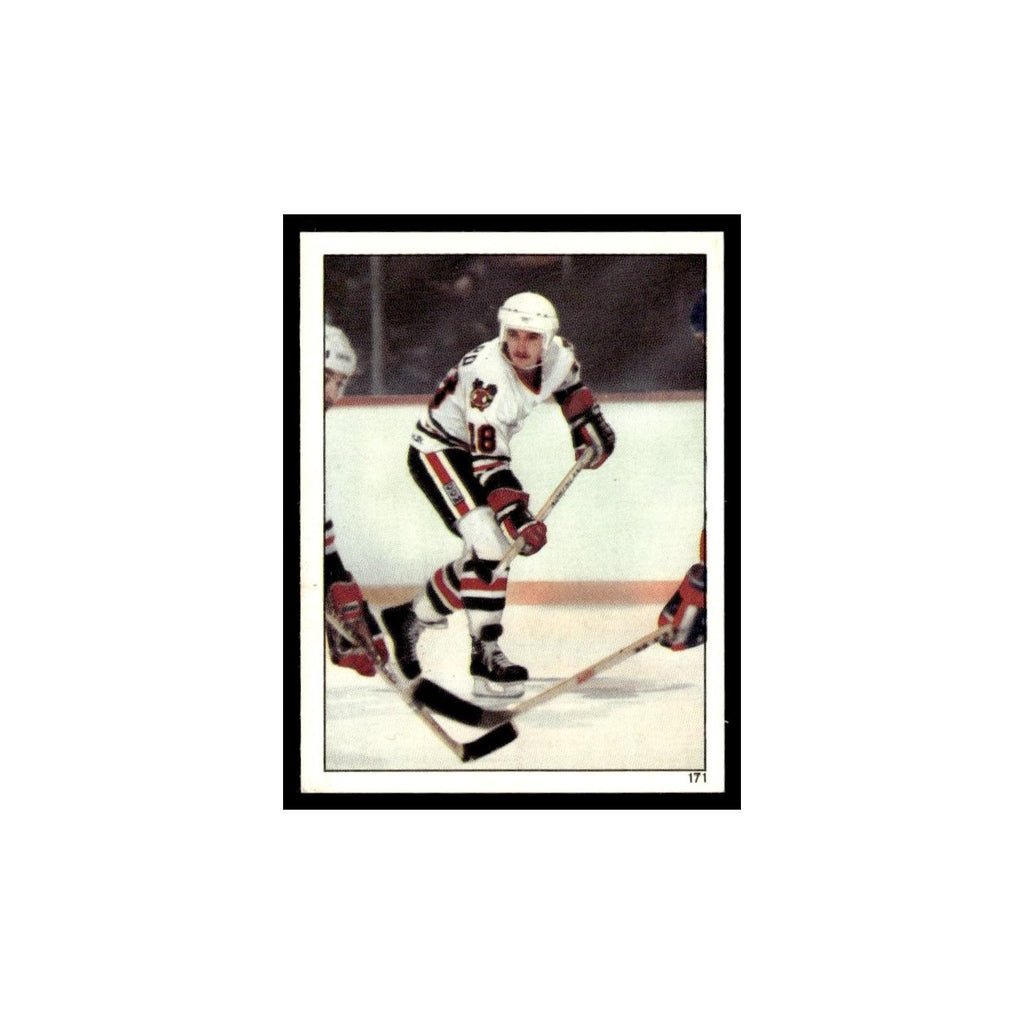 Denis Savard 1982 Topps Stickers #171 Chicago Blackhawks Hockey Card EX
