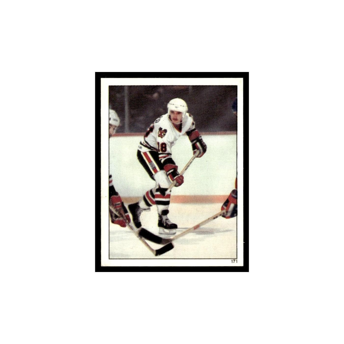 Denis Savard 1982 Topps Stickers #171 Chicago Blackhawks Hockey Card EX