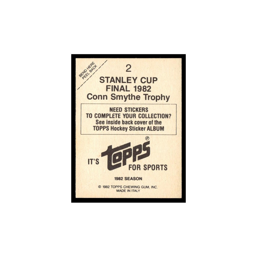 Conn Smythe Trophy 1982 Topps Stickers #2 Hockey Card EX
