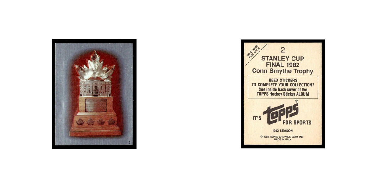 Conn Smythe Trophy 1982 Topps Stickers #2 Hockey Card EX
