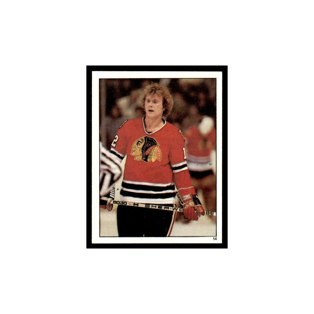 Tom Lysiak 1982 Topps Stickers #14 Chicago Blackhawks Hockey Card EX