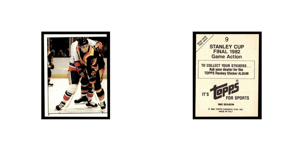 Stanley Cup Playoff Game Action 1982 Topps Stickers #9 Hockey Card EX