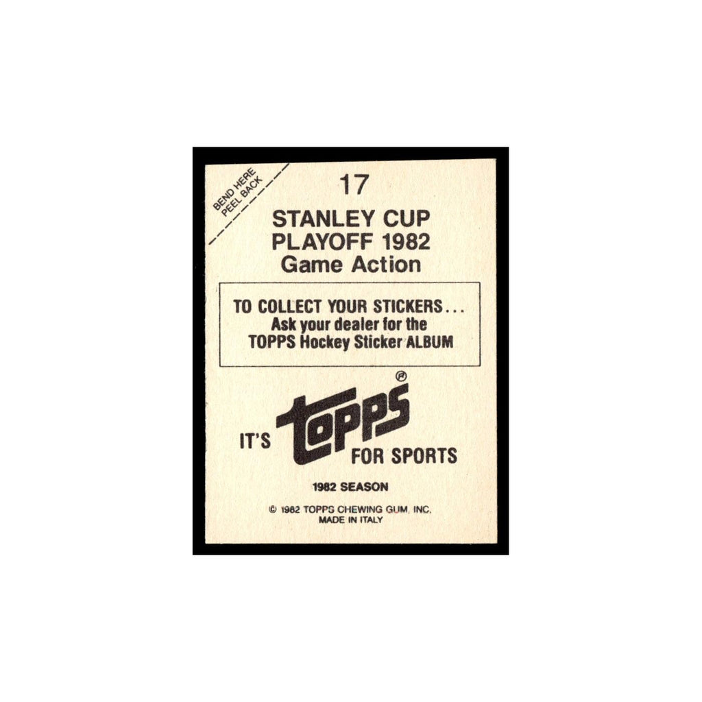 Stanley Cup Playoff Game Action 1982 Topps Stickers #17 Hockey Card EX