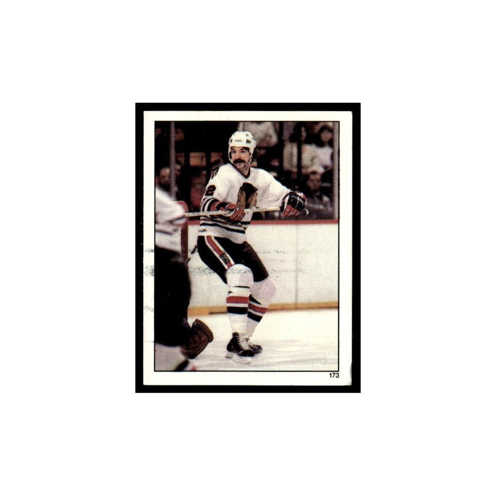 Grant Mulvey 1982 Topps Stickers #173 Chicago Blackhawks Hockey Card EX