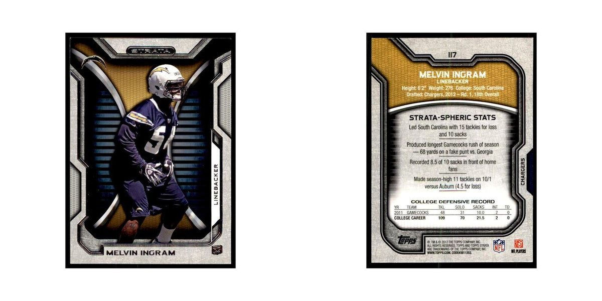2012 Topps Strata Melvin Ingram RC Football Cards #117