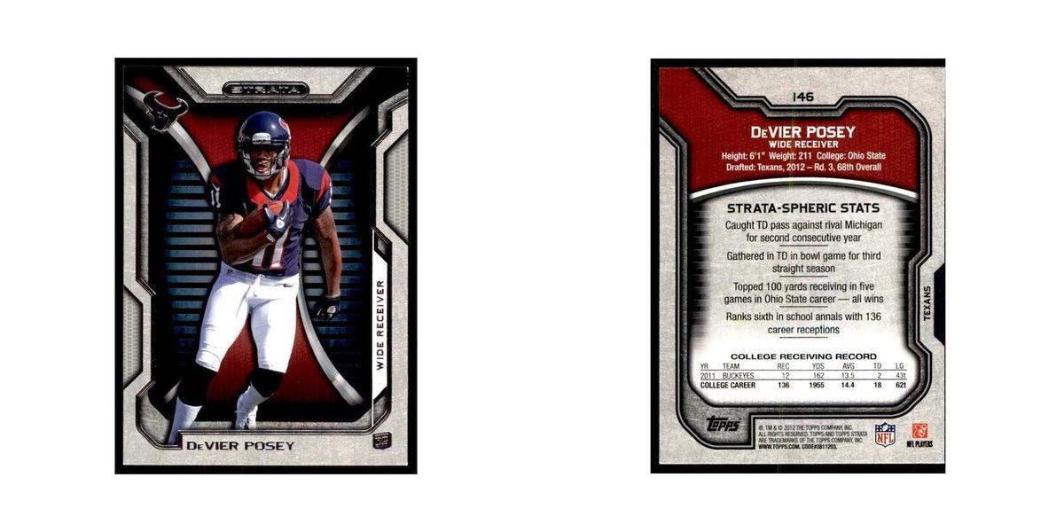 2012 Topps Strata DeVier Posey RC Football Cards #146