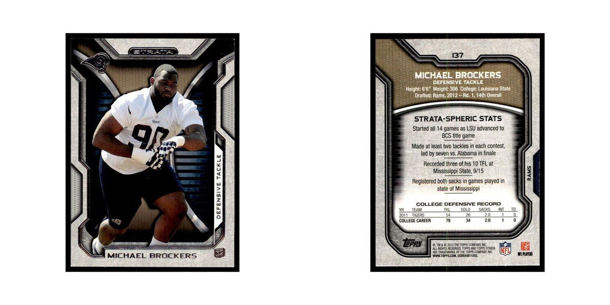 2012 Topps Strata Michael Brockers RC Football Cards #137