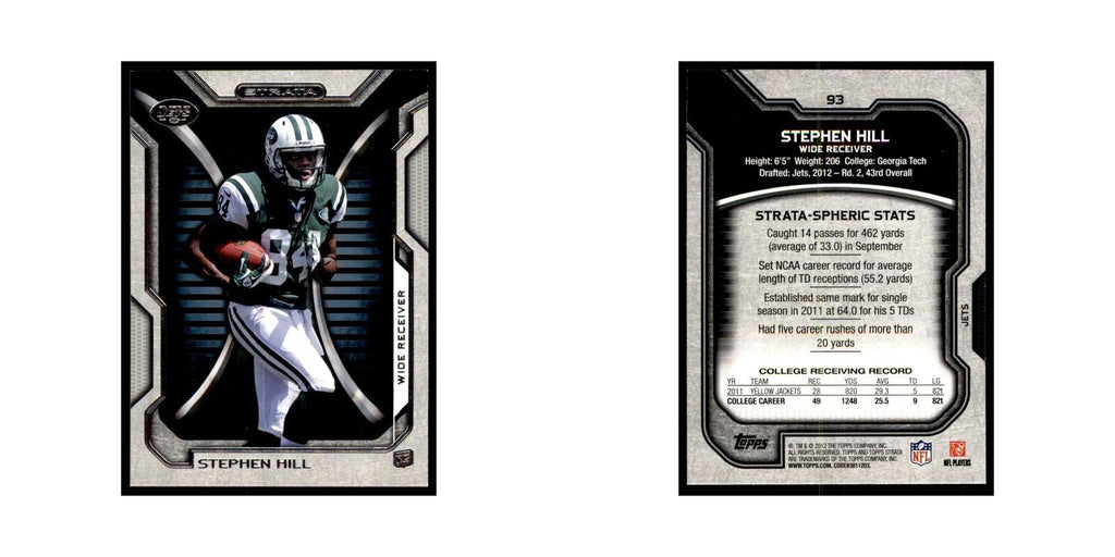 2012 Topps Strata Stephen Hill RC Football Cards #93