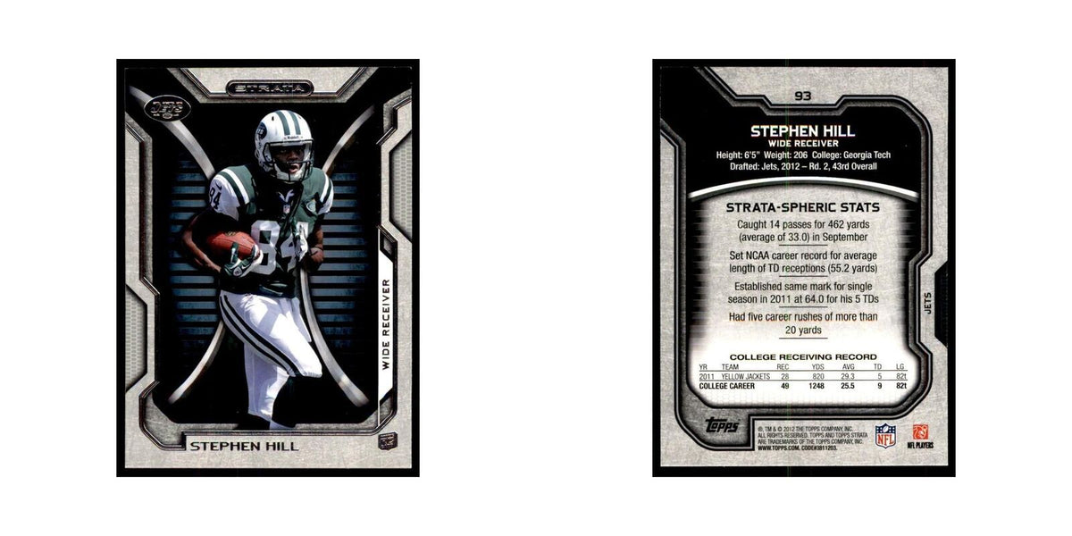 2012 Topps Strata Stephen Hill RC Football Cards #93