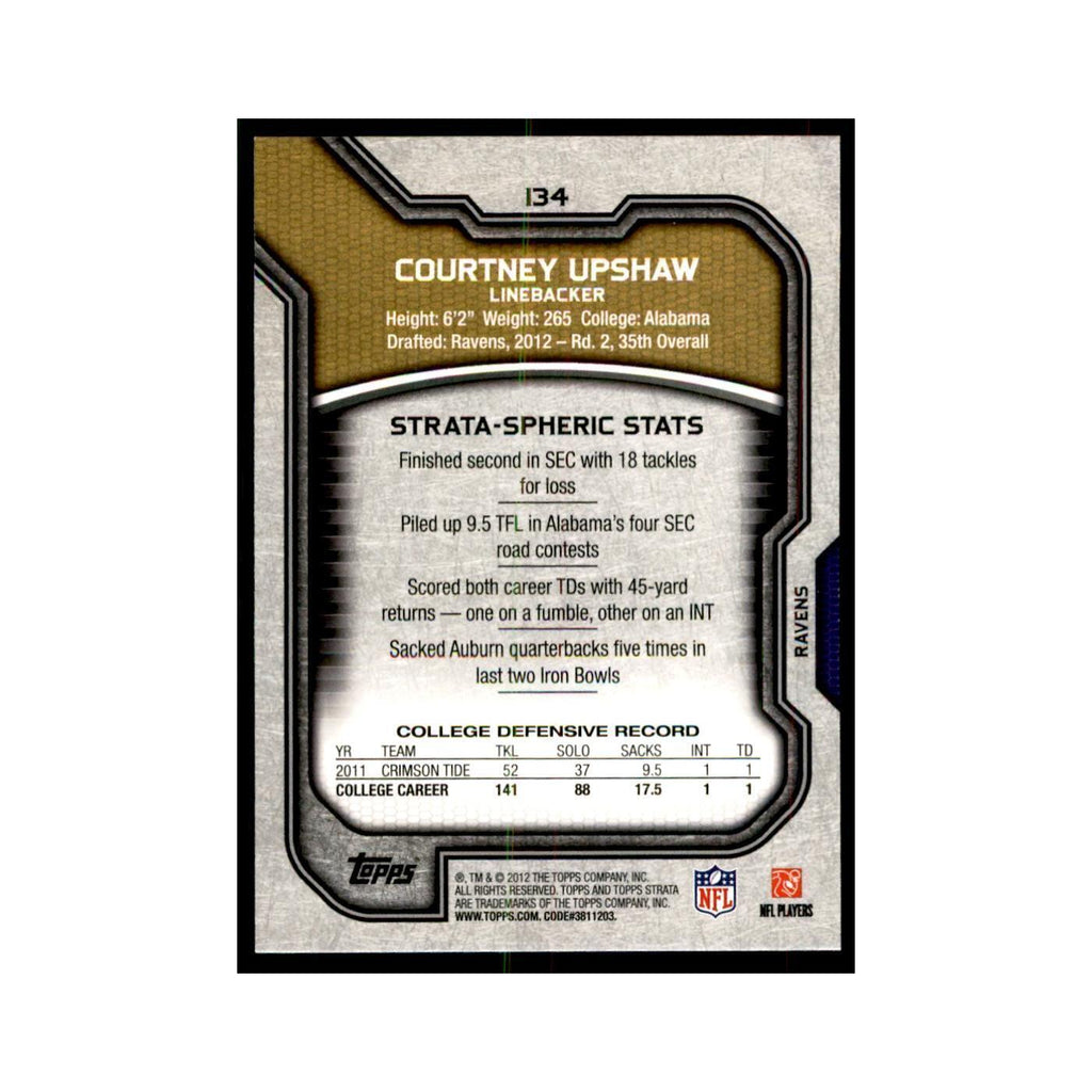 2012 Topps Strata Courtney Upshaw RC Football Cards #134
